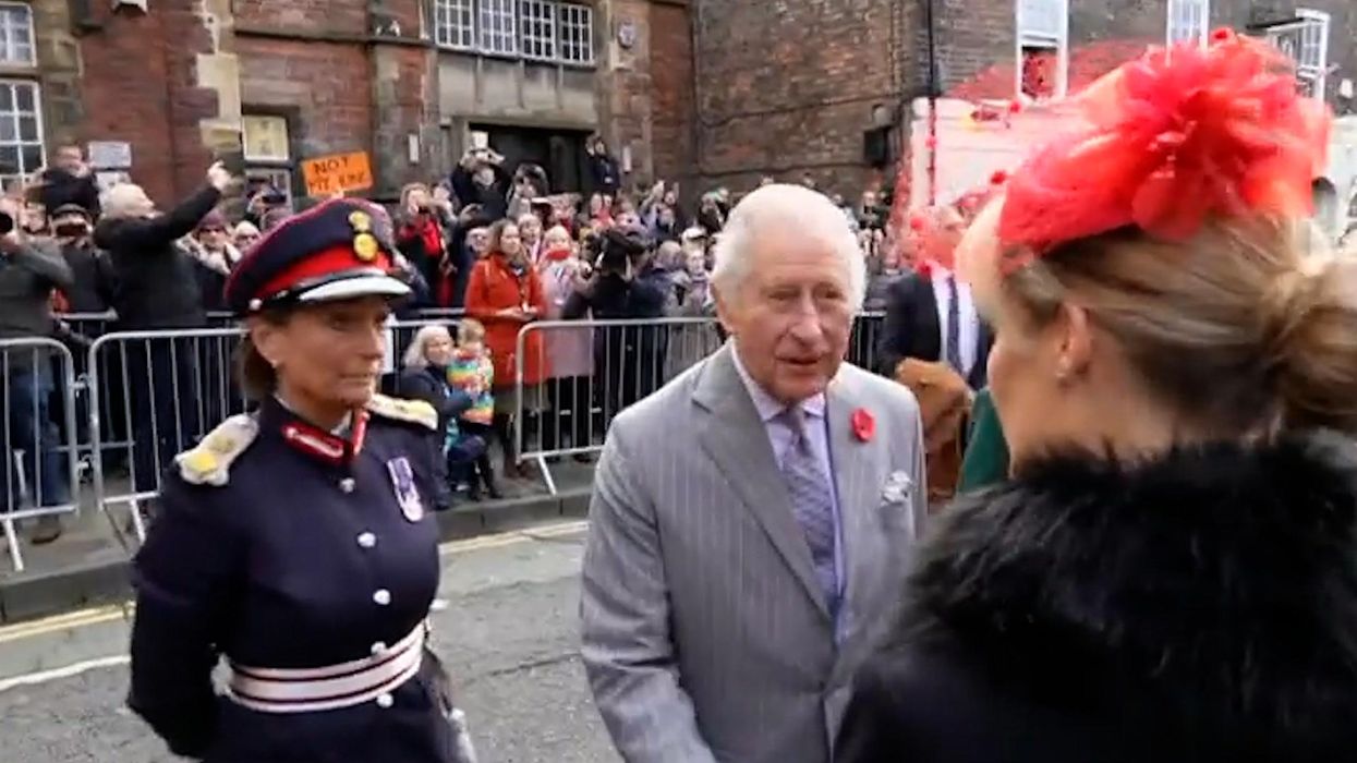 Protester throws eggs at King Charles and Queen Consort during trip to York