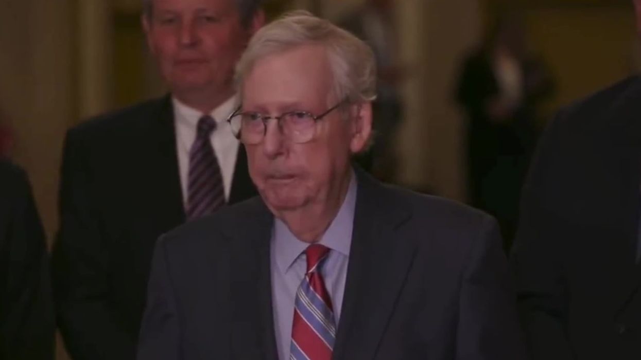 Video: Mitch McConnell freezes up during news conference