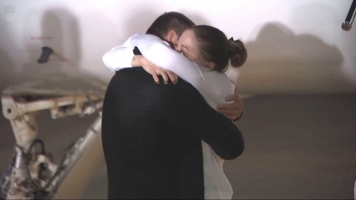 Emotional moment US ballerina Ksenia Karelina reunited with partner after prisoner swap