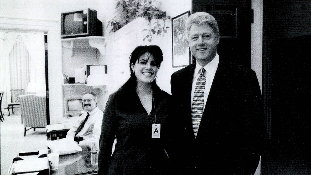 Monica Lewinsky and Bill Clinton pictured in 1998