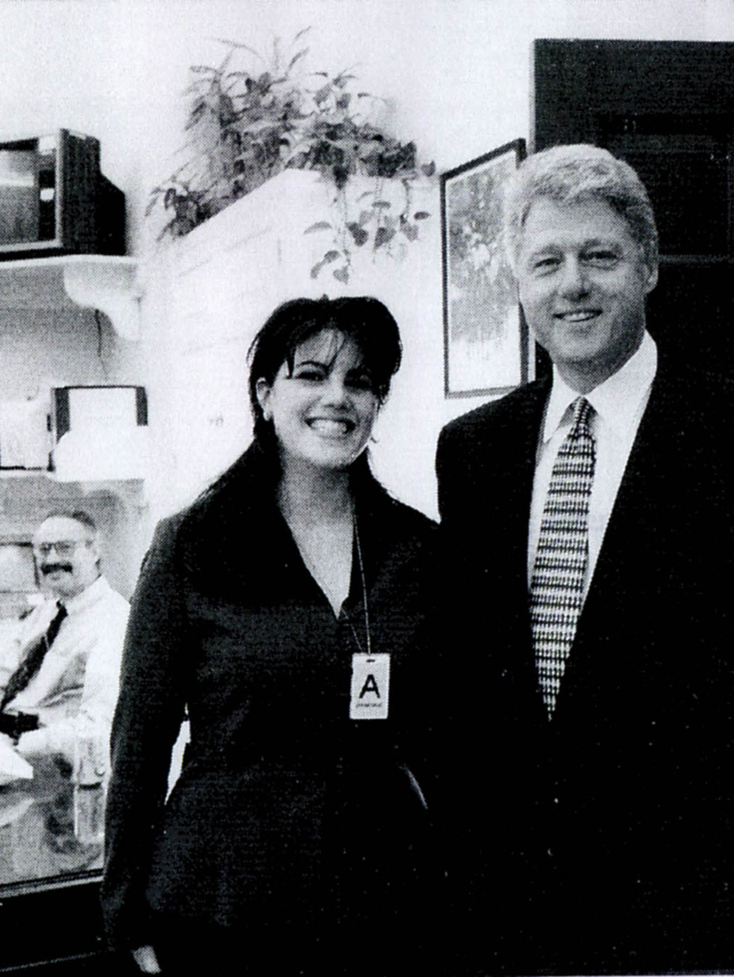 Monica Lewinsky and Bill Clinton pictured in 1998