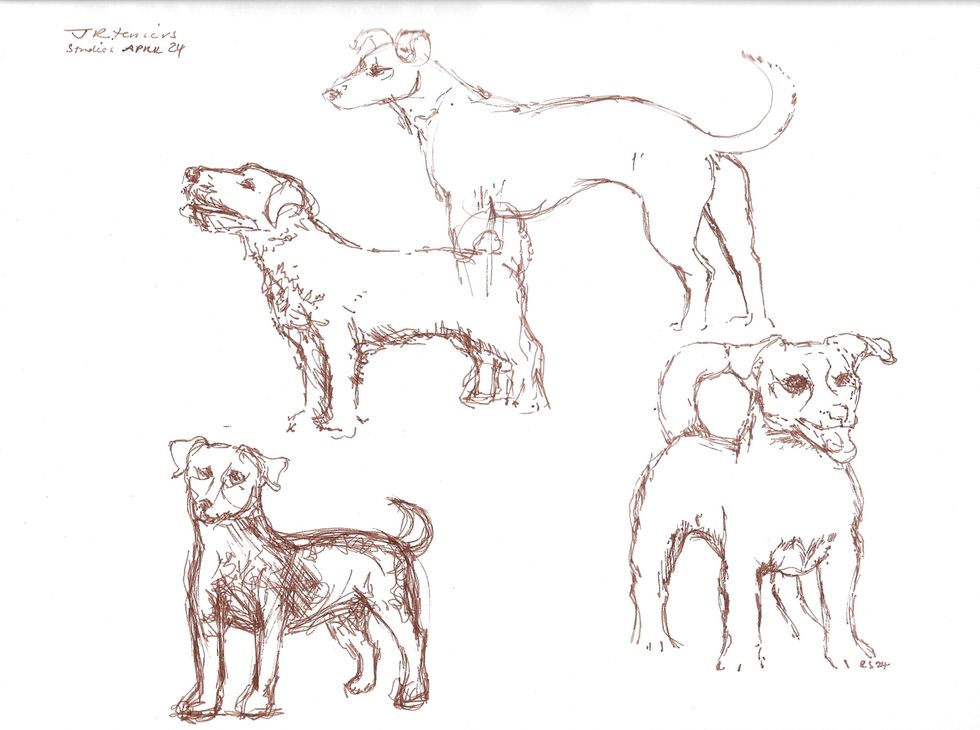 More sketches of Beth and Bluebell