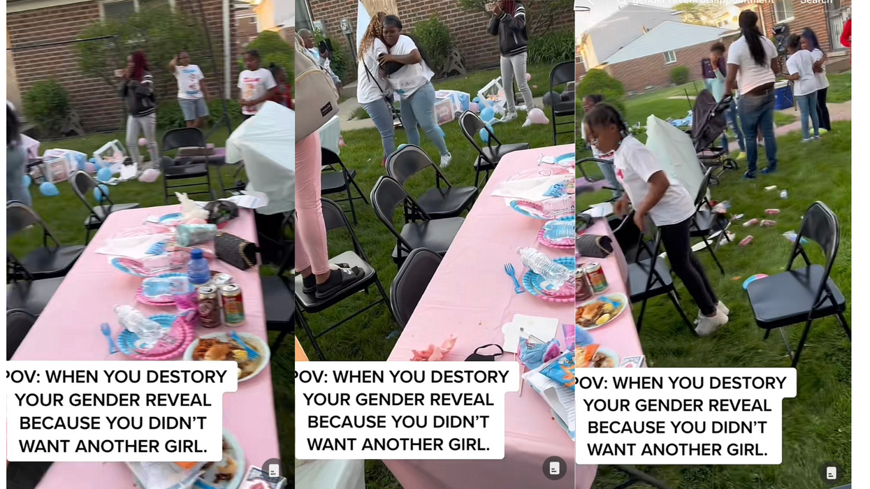 Mother destroys her own gender reveal party after learning the baby's sex