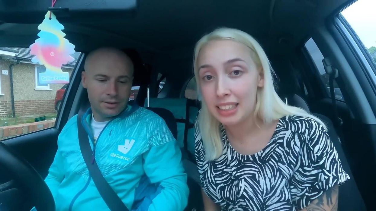Delivery driver goes rogue and appears to eat customer's order