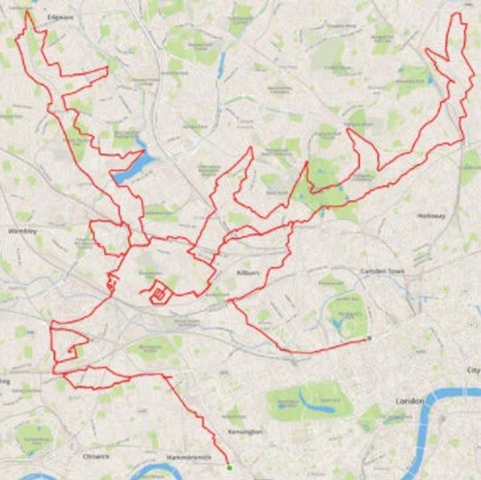 Mr Hoyte began drawing portraits on Strava in 2016 when he was inspired by a Canadian artist (Anthony Hoyte)