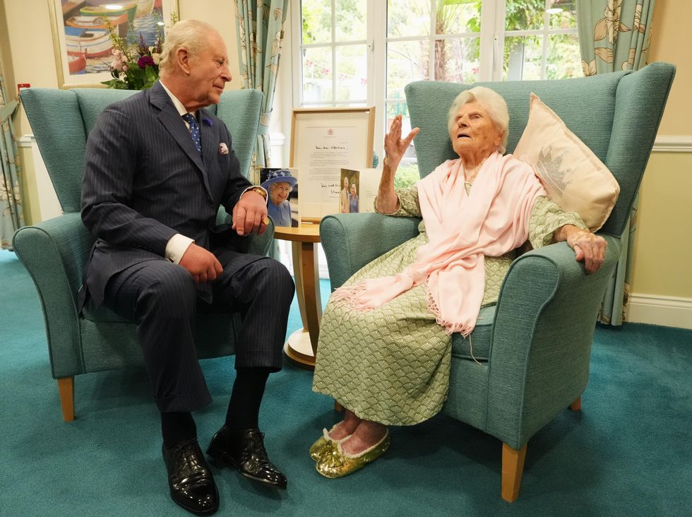 Mrs Caterham with the King