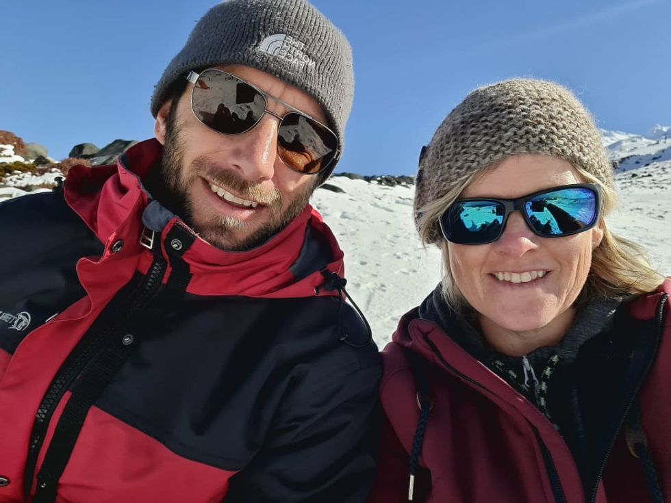 Ms Walker and Mr Caesar (Kate Walker/PA)