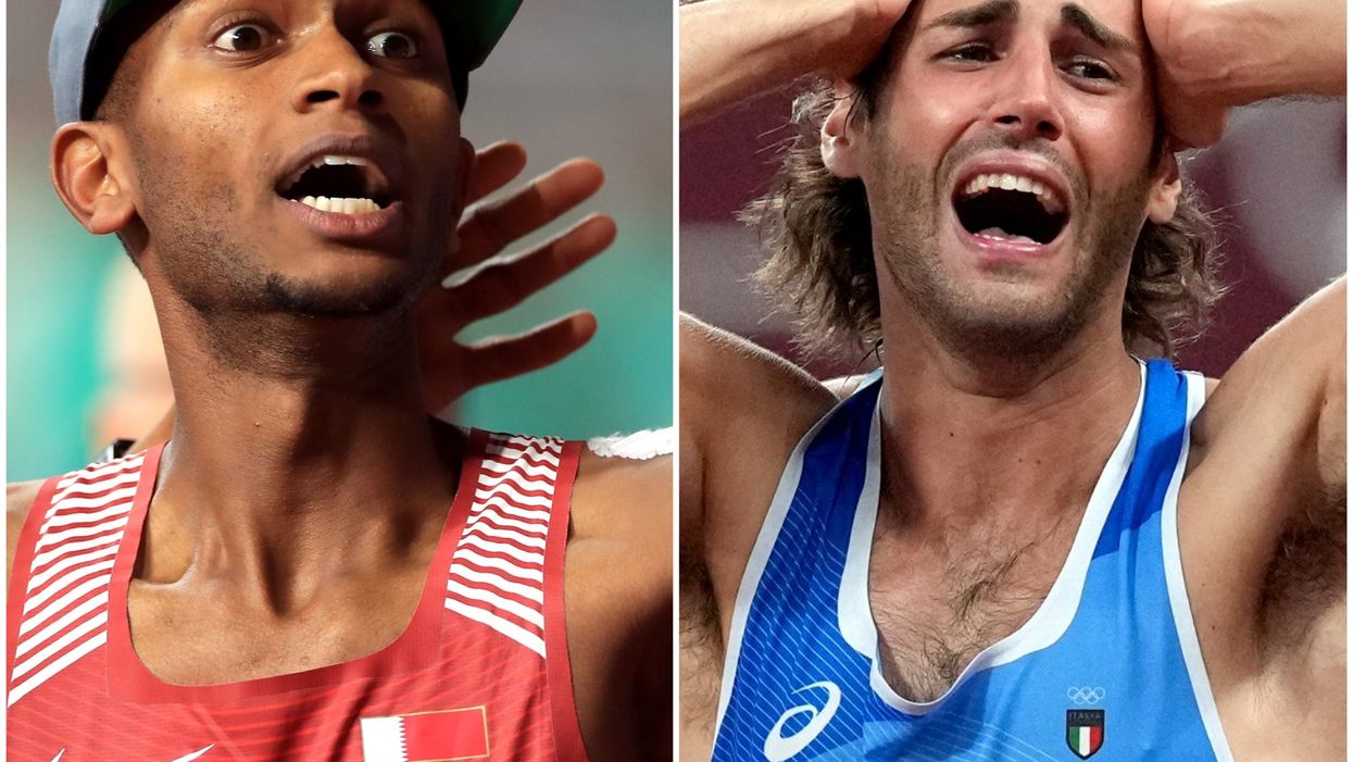 Mutaz Essa Barshim and Gianmarco Tamberi (Mike Egerton/Martin Rickett/PA)