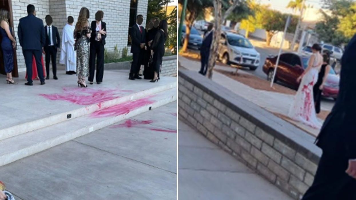 Groom's wedding 'sabotaged by his own mother's' paint attack