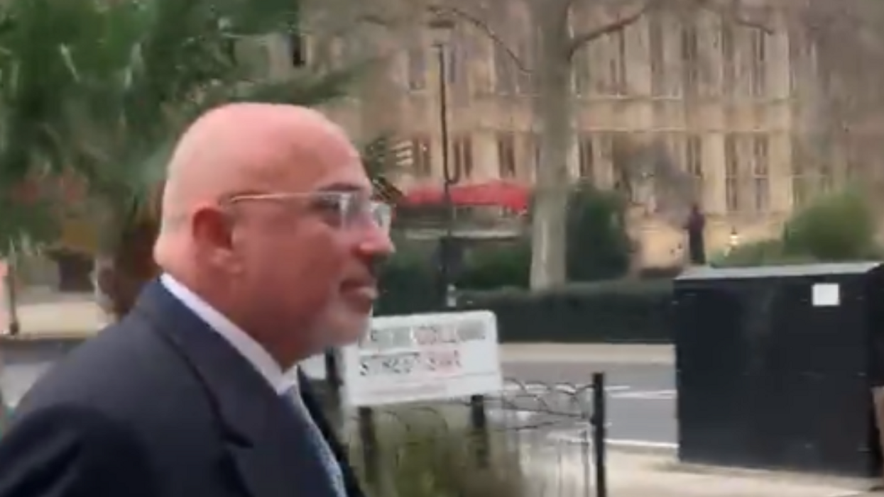 Nadhim Zahawi heckled outside parliament
