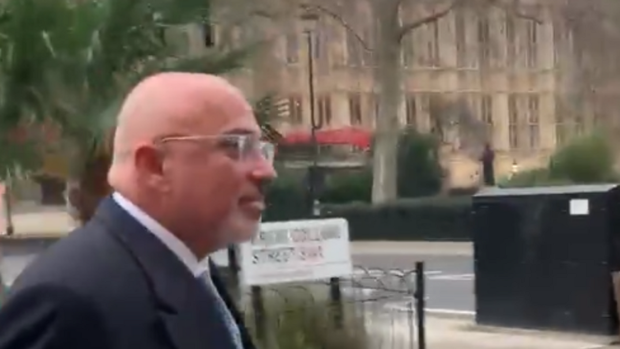 ​Nadhim Zahawi heckled outside parliament