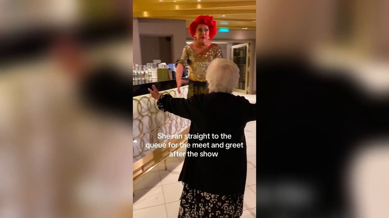 Nan becomes viral star after heartwarming meeting with drag queen and Strictly Come Dancing star La Voix