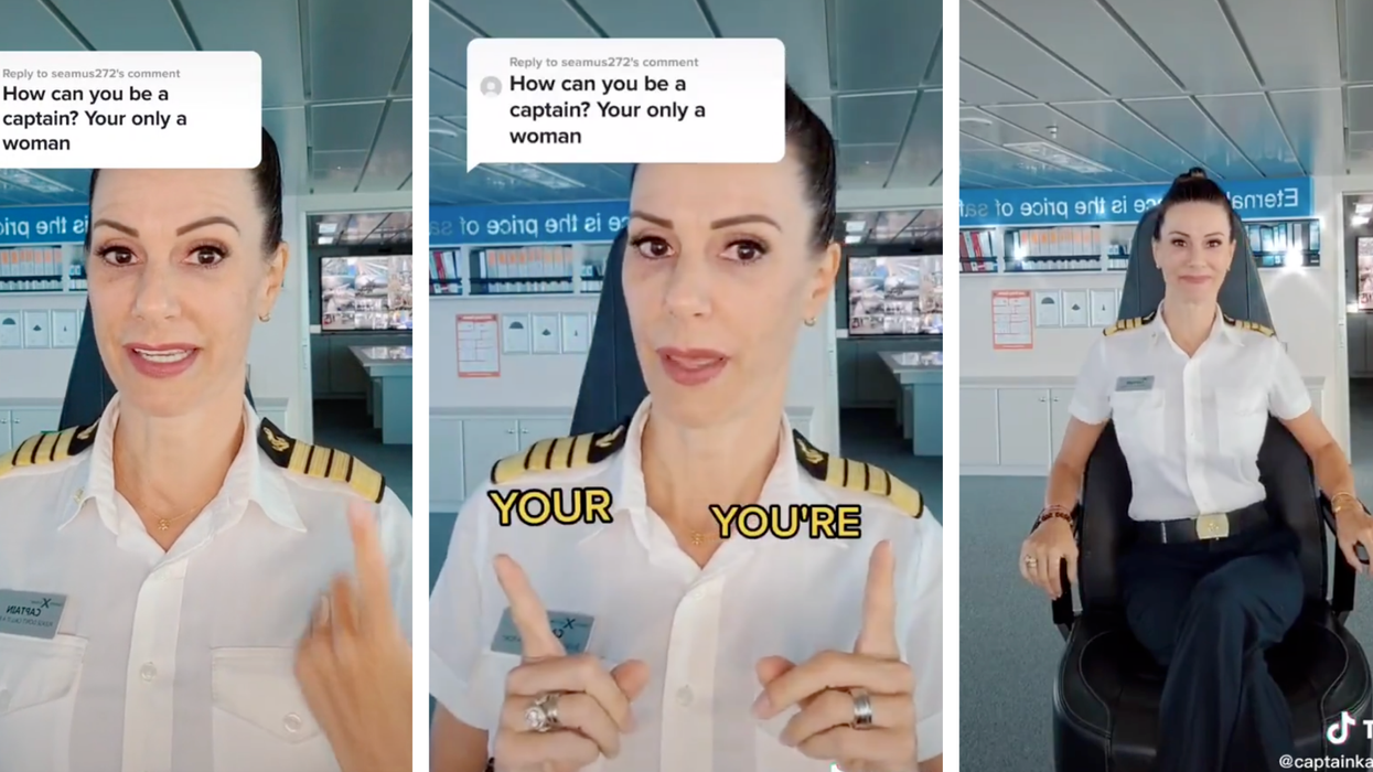 Naval captain brilliantly shuts down sexist comment in hilarious video