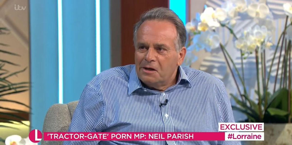 Tractor porn ex-MP Neil Parish on Lorraine says wife 'chases him around ...