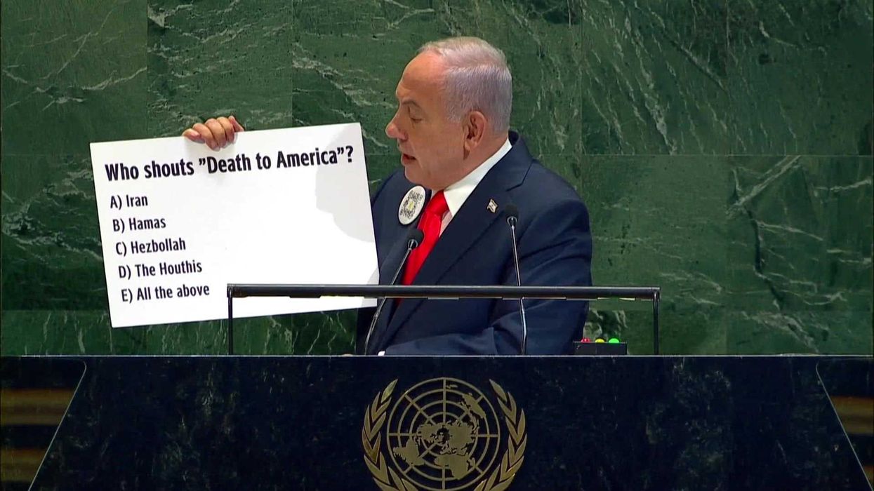 Netanyahu roasted over pop quiz on his 'enemies' in bizarre UN speech