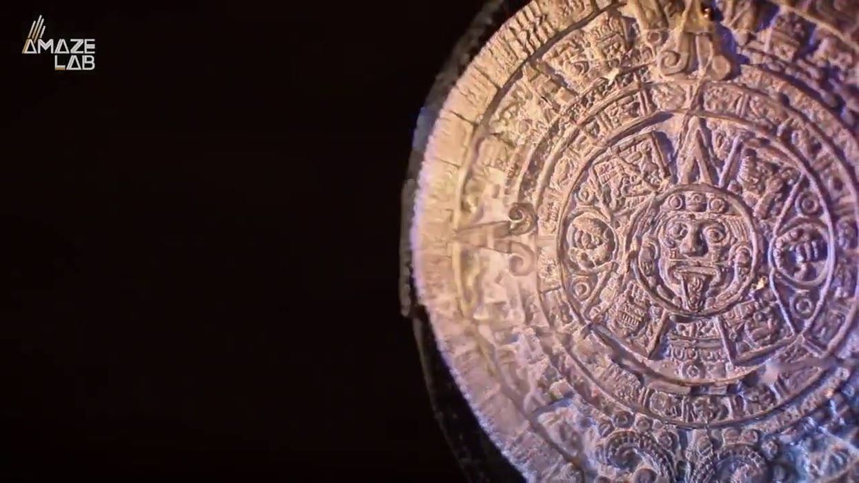 An 'eerie' discovery atop an ancient pyramid has left experts searching for answers