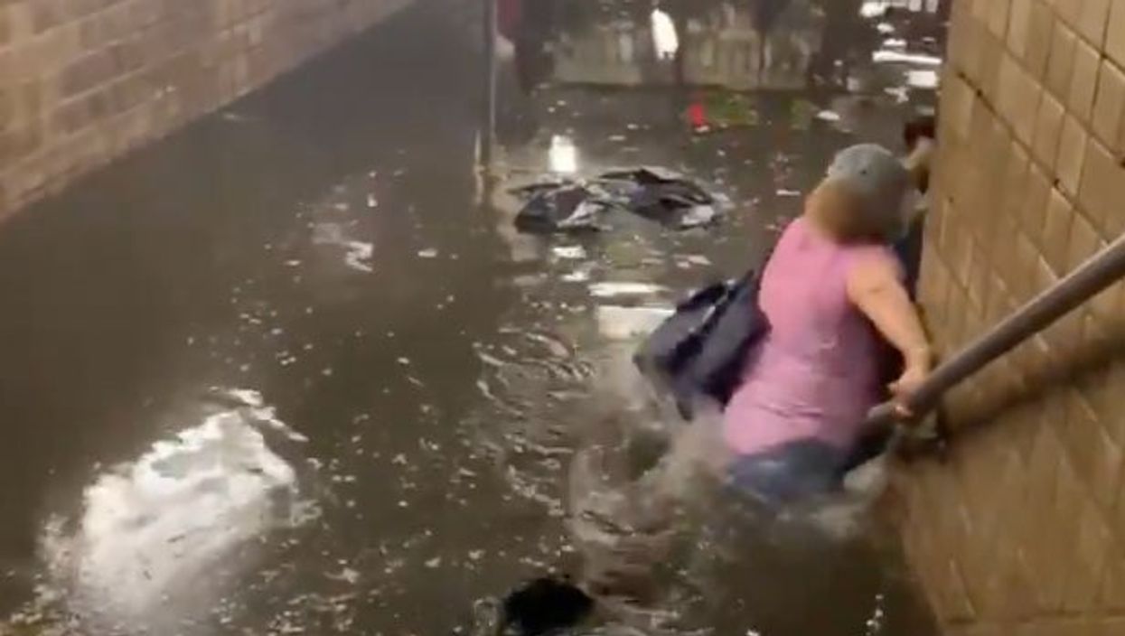<p>New York City subway stations flooded with several feet of water on Thursday afternoon.</p>