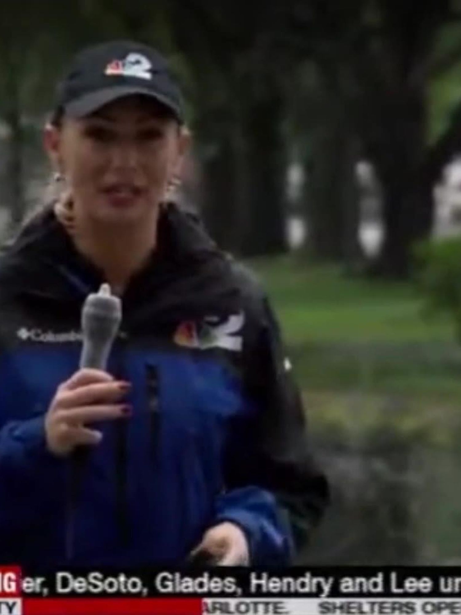 News reporter uses condom to protect microphone from Hurricane Ian