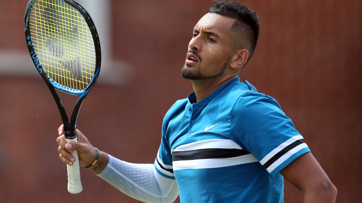 Nick Kyrgios hit an outrageous serve between his legs (PA)