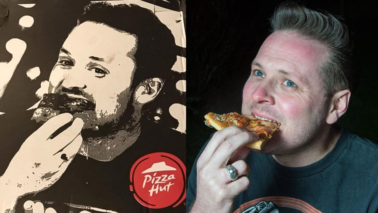Nick Richardson who has claimed that a photo of him eating at a Pizza Hut restaurant was was used on their takeaway pizza boxes without his consent