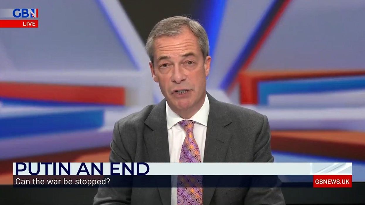 Nigel Farage is blaming Russia's 'invasion' of Ukraine on the EU and NATO