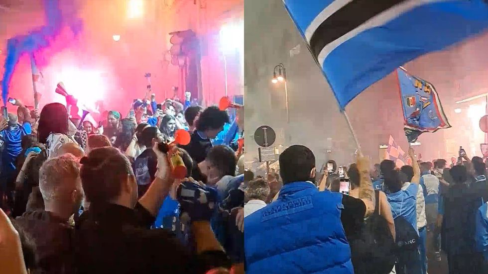 Briton caught up in ‘pandemonium’ in Naples as fans celebrate title ‘all night’