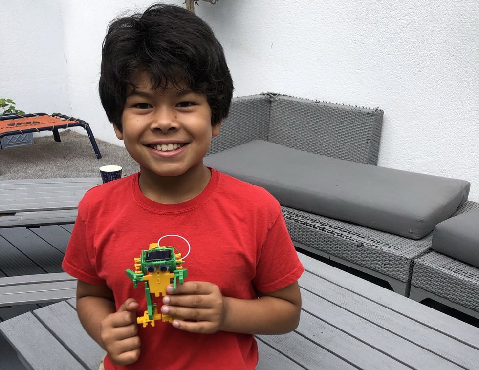 Nine-year-old Melvil Vedrenne-Cloquet was the first patient from the UK to receive risdiplam through a clinical trial (NHS England/PA)