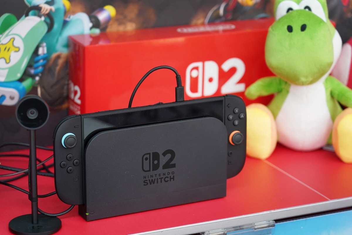 Nintendo Switch 2 is displayed at the Switch 2 experience corner for gamers at an electronics retailer in Tokyo on June 5, 2025