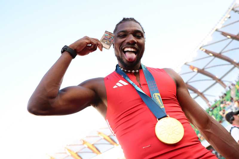 noah lyles yugioh cards Lyles' Yu-Gi-Oh cards, explained: What to know about American sprinter's signature superstition olympic runner with yugioh card