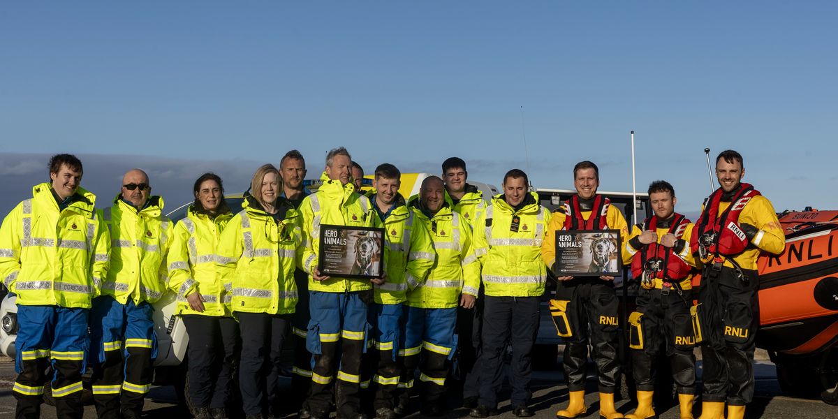 ‘Hero’ award for lifeboat crew who rescued dog after sea fall | indy100