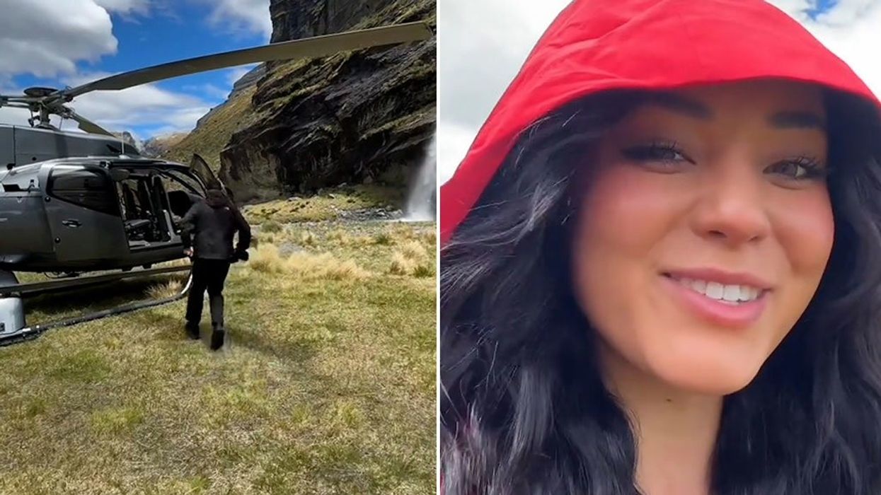 Woman left drenched wearing 'waterproof' North Face jacket goes viral in hilarious clip