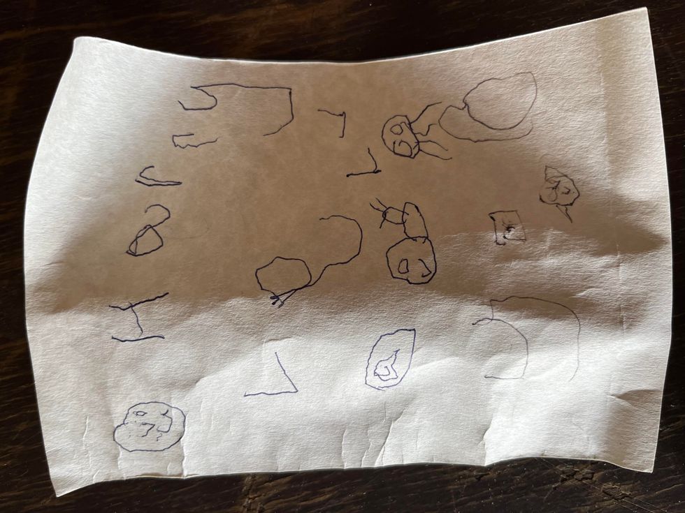 Note with picture on it