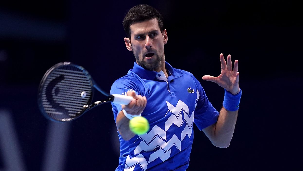 Novak Djokovic in action