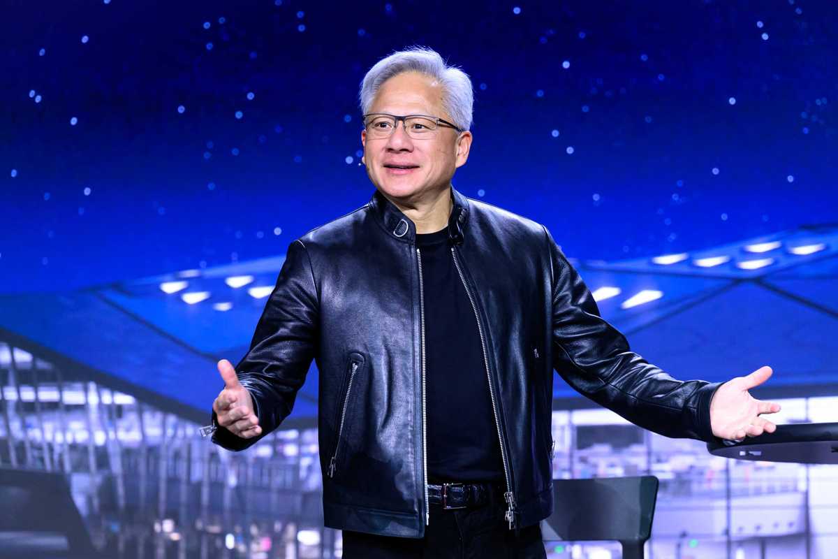 Nvidia CEO Jensen Huang participates in a Q&A at the company's annual GTC developers conference in San Jose, California, on March 17, 2026