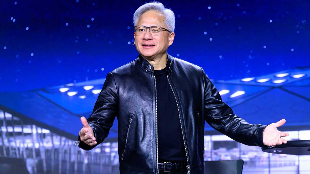 Nvidia CEO Jensen Huang participates in a Q&A at the company's annual GTC developers conference in San Jose, California, on March 17, 2026