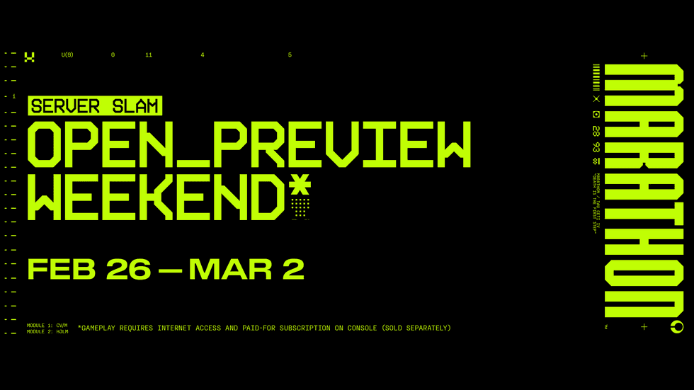 Official artwork for Bungie's Marathon open preview weekend