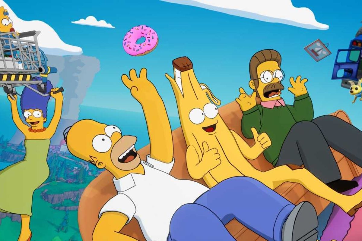 Official artwork for Fortnite x The Simpsons collab