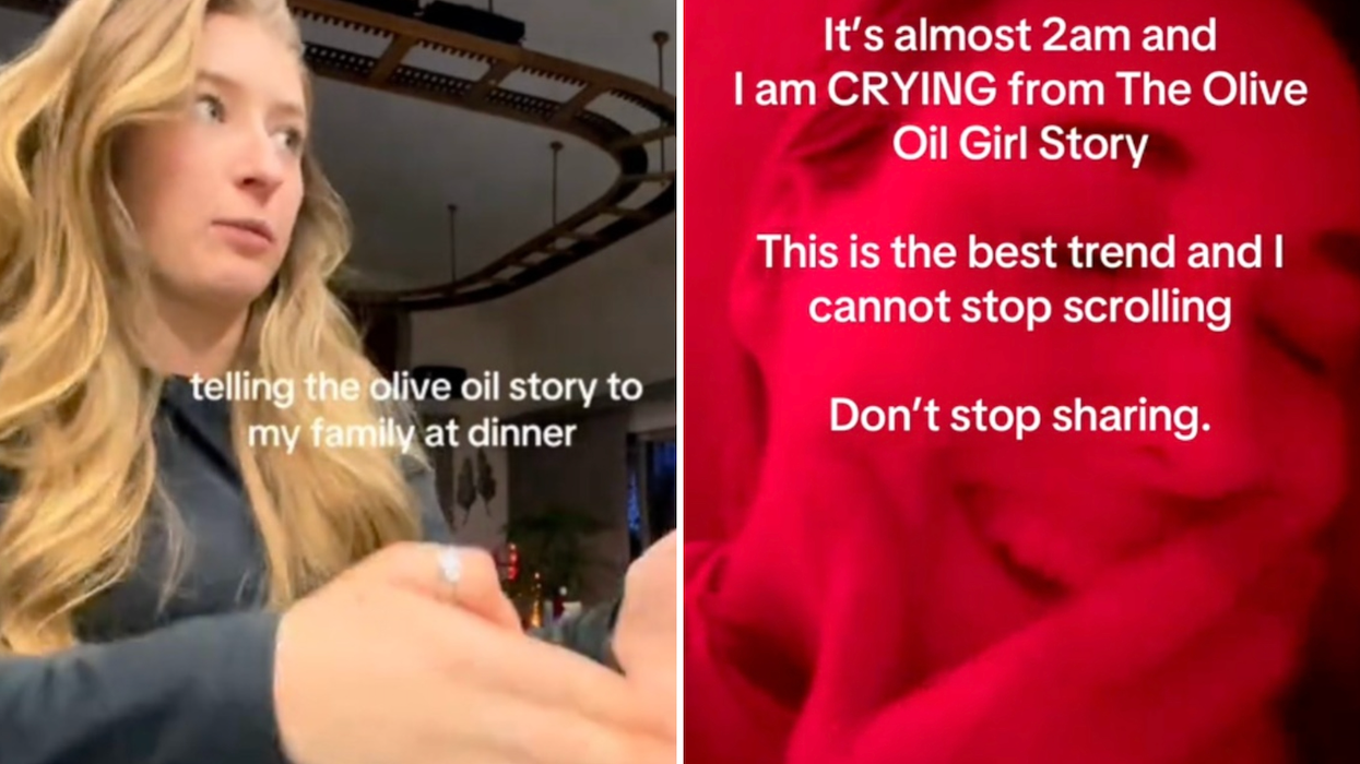 What is the 'Olive oil story' trending on TikTok?