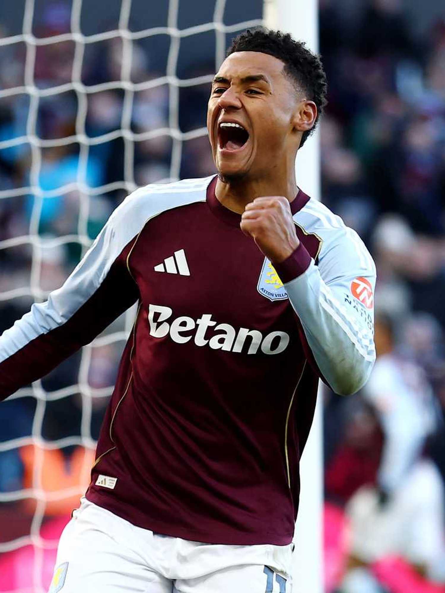 Ollie Watkins of Aston Villa scores his team's second goal during the Premier League match between Aston Villa and Nottingham Forest at Villa Park on January 03, 2026 in Birmingham, England