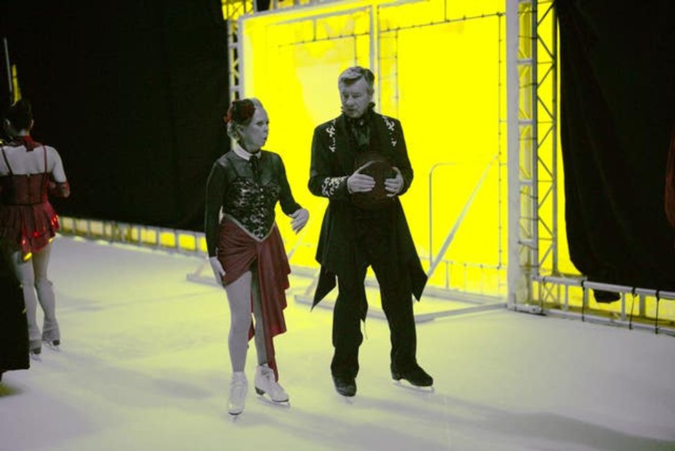 Olympic gold medal winners Jayne Torvill and Christopher Dean backstage