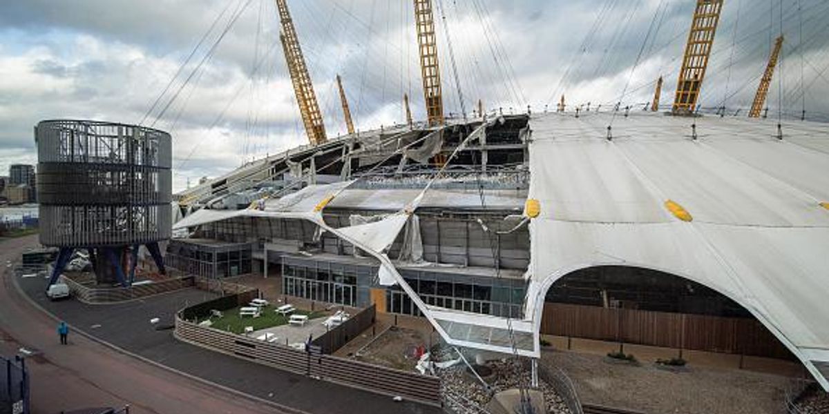Storm Eunice tore the O2 Arena to shreds and the jokes were hilarious ...