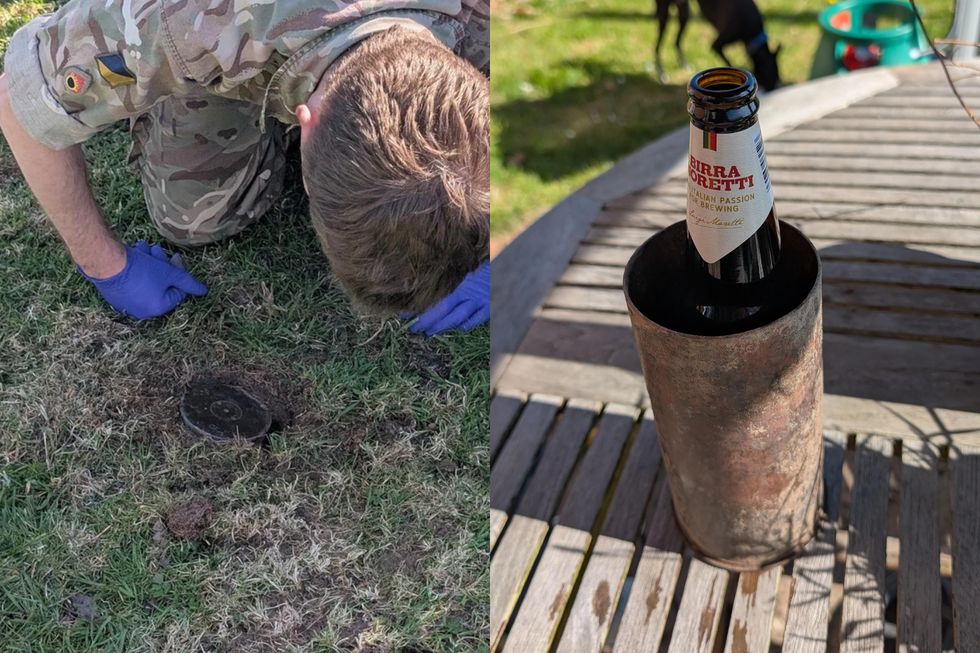 1940s bombshell found in garden turned into beer cooler after spoiling barbecue
