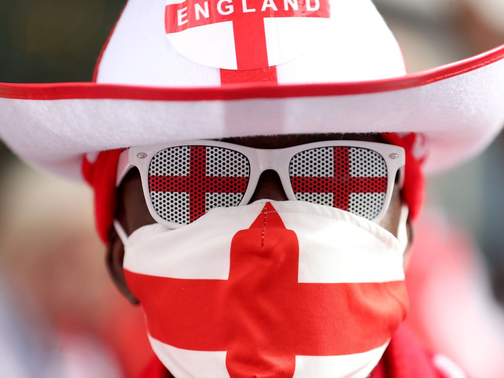 One fan is geared up and ready to go