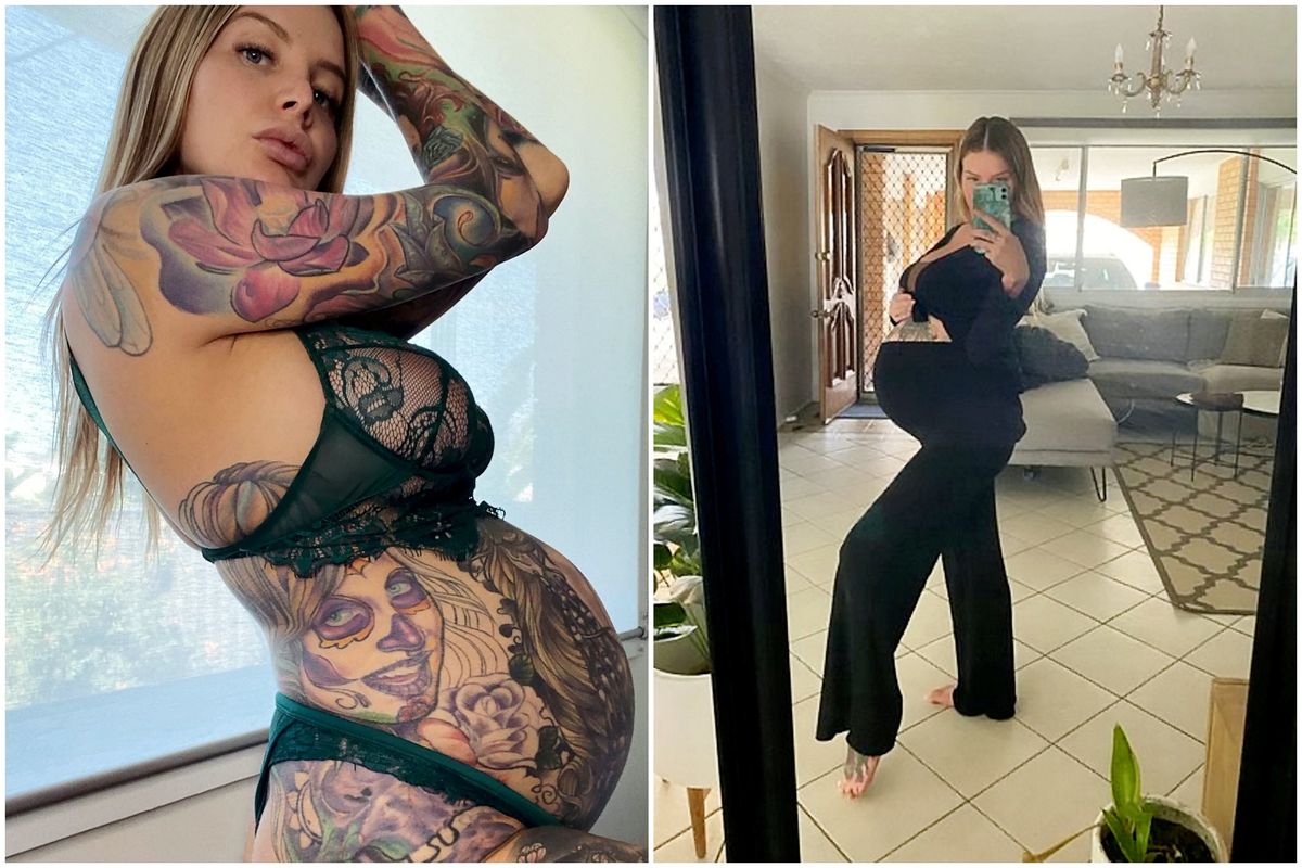 OnlyFans creator Evelyn Miller poses for photos while pregnant