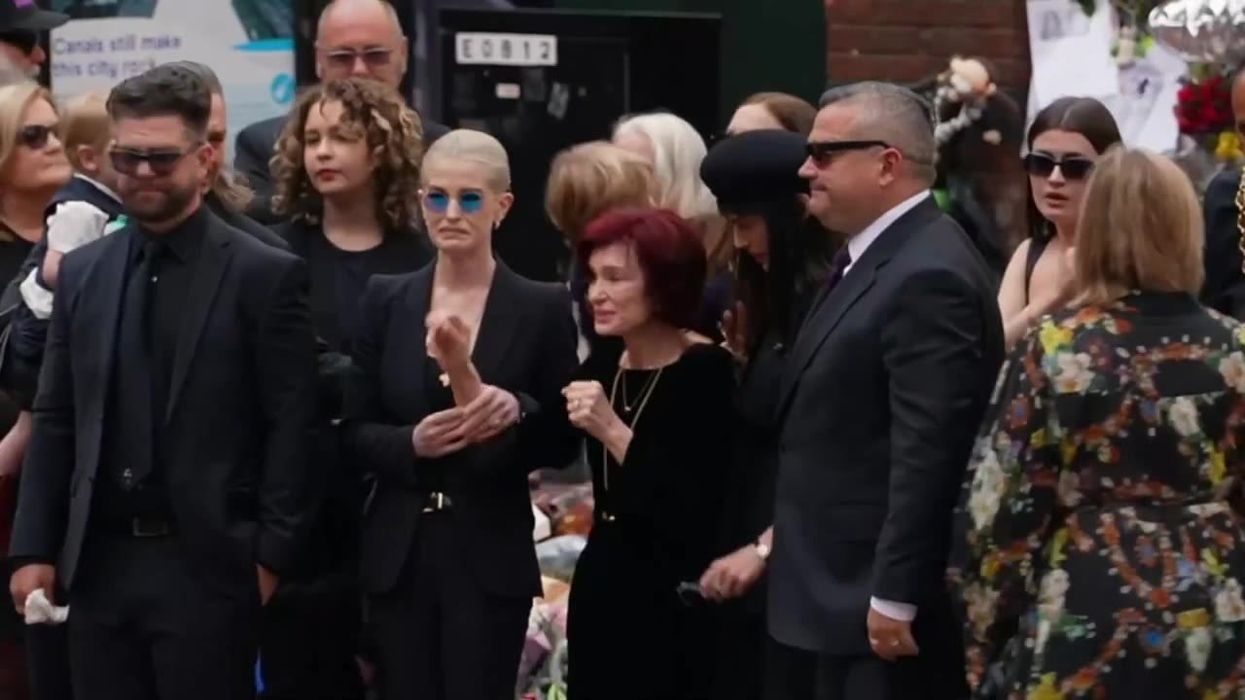 Sharon Osbourne weeps as fans flock to Ozzy Osbourne's funeral procession