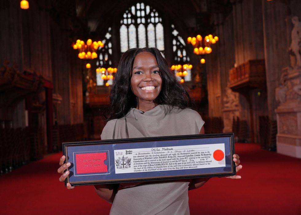 Oti Mabuse ‘delighted’ as she receives Freedom of the City of London