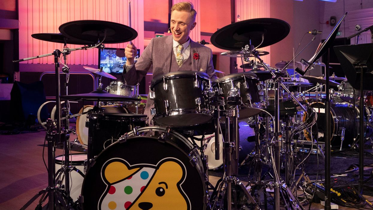 Owain Wyn Evans has completed his drumming challenge (BBC/PA)