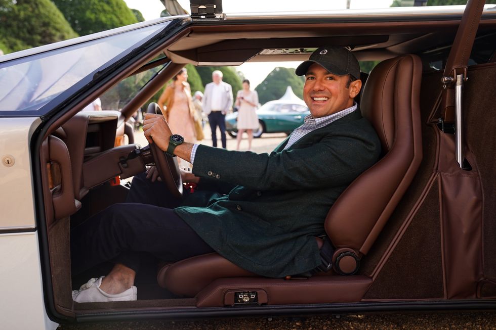 Owner Phillip Sarofim sits in his Aston Martin Bulldog supercar (Kirsty O\u2019Connor/PA)