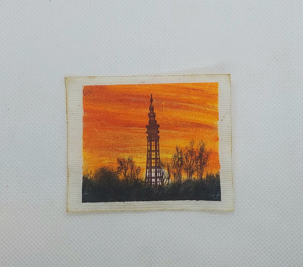 Painting on tea bag