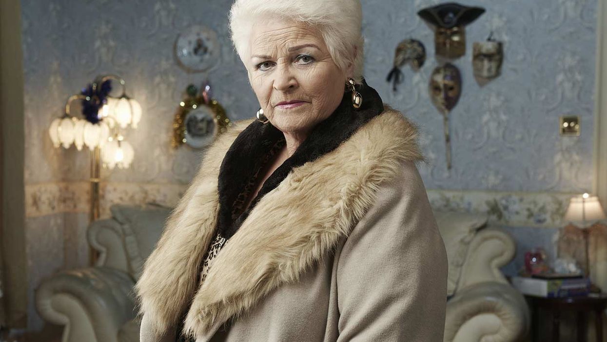 <p>Pam St. Clement as Pat Butcher</p>